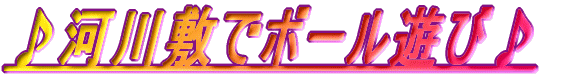 ♪河川敷でボール遊び♪
